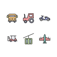 Fototapeta na wymiar Icon Set Of Transport For Personal And Commercial Use...