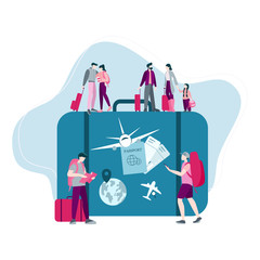 Travel and tourism concept. Travel buy plane around the world