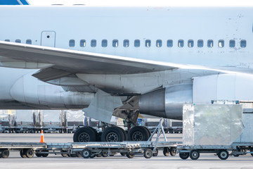 Loading cargo to plane