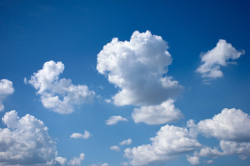 blue sky and white clouds nature background