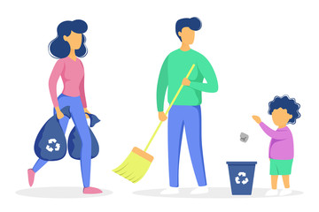 Recycle concept. Ecology and environment care. Idea of garbage reuse.