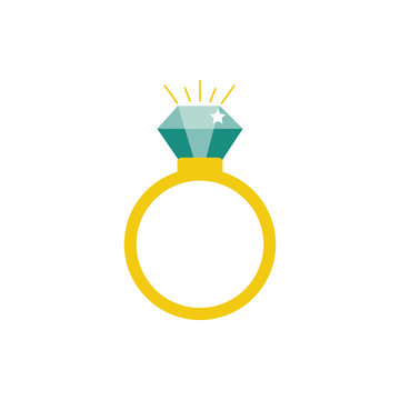 ring with diamond isolated icon