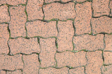 Floor of the red walls. Is the same size. Into the background of the scene. 
