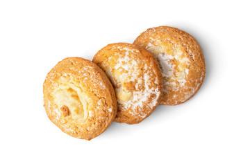Cottage cheese (cheesecake) cookies isolated on white. background.