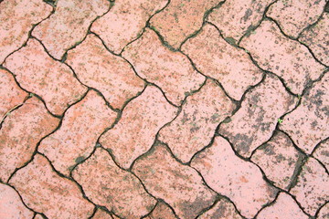 Floor of the red walls. Is the same size. Into the background of the scene. 