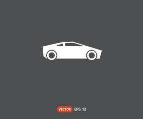Fototapeta premium Car icon, Flat logo Vector illustration