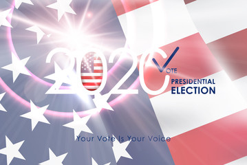 2020 Presidential Election. 2020 United States of America Presidential Election. Vote America Presidential Election Vector Design.
