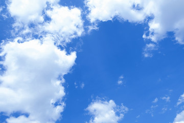 Blue sky with cloud background, nature
