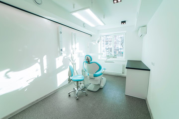 Panoramic design  view of interior  of dental office
