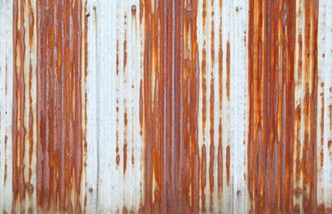 Old zinc fence background 