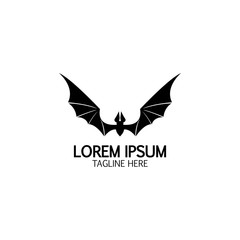 bat vector icon logo template