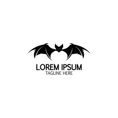 bat vector icon logo template