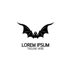 bat vector icon logo template
