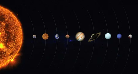 Fotobehang Zonnestelsel. Elementen van deze afbeelding geleverd door NASA © wasan