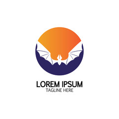 bat vector icon logo template