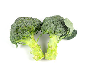 Broccoli vegetable against white background