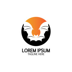 bat vector icon logo template