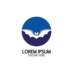 bat vector icon logo template