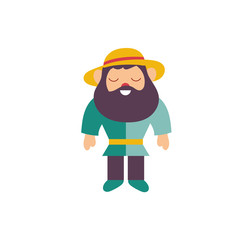 cute gnome fairytale character isolated icon