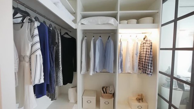 Minimalistic Walk-In Closet Idea Walkthrough