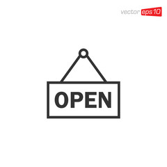 Open Icon Sign Design Vector