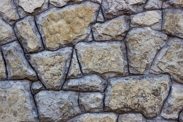 Texture of stone wall close up