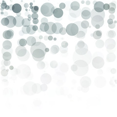 Fototapeta na wymiar Bubbles Circle Dots Unique Gray Bright Vector Background