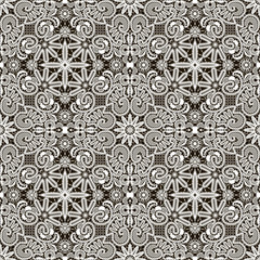 White Lace Romantic Seamless Pattern