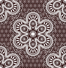 White Lace Romantic Seamless Pattern