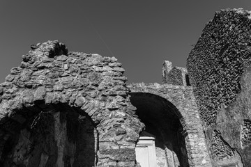 Isernia, Molise, ruins of the Celestial Convent of S. Spirito.  View.