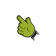cartoon hand logo