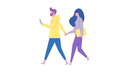 Social networks. Communication over the Internet. Chat, video, news, messages, website, search for friends, mobile web graphics. Flat style. Vector illustration