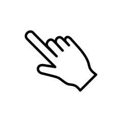 Clicking Hand icon vector simple design