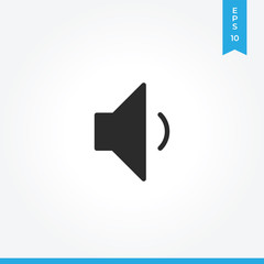 Speaker vector icon, simple sign for web site and mobile app.