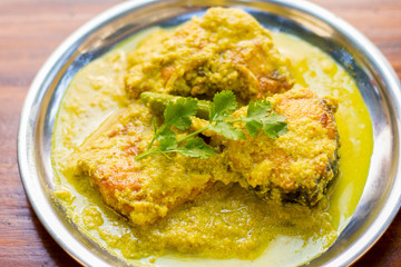 delicious rohu/rui fish curry with poppy seeds