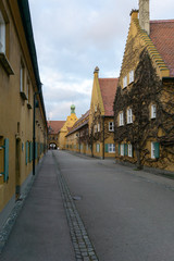 Fototapeta na wymiar Fuggerei in Augsburg, Bavaria, Germany
