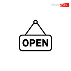Open Icon Sign Design Illustration