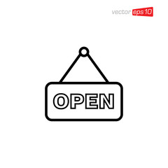Open Icon Sign Design Illustration