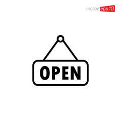 Open Icon Sign Design Illustration