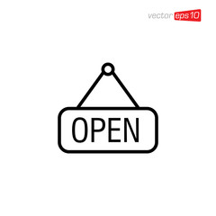 Open Icon Sign Design Illustration