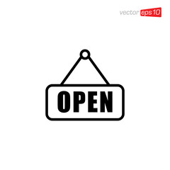 Open Icon Sign Design Illustration