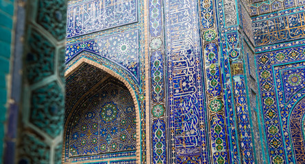 Fototapeta na wymiar detail of mosque in uzbekistan