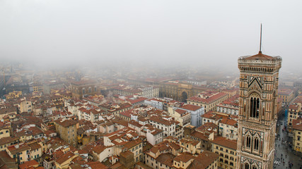 aerial view of Florence from the top