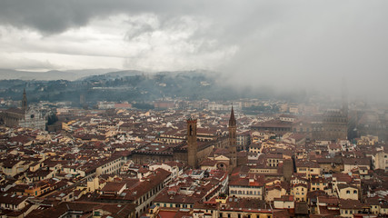 aerial view of Florence from the top