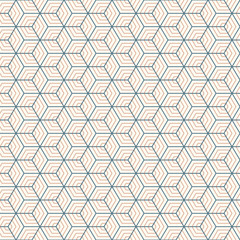 Blue and orange geometric pattern