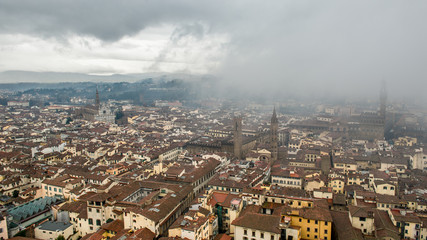 Fototapeta na wymiar aerial view of Florence from the top