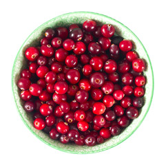 cranberries isolated on white