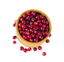 cranberries isolated on white