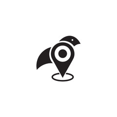 Bird icon logo design for property company