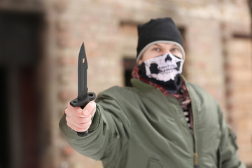 gangster, criminal,  Aggressive terrorist, knife, Weapon, hooligan, terrorism, ghetto, fear....